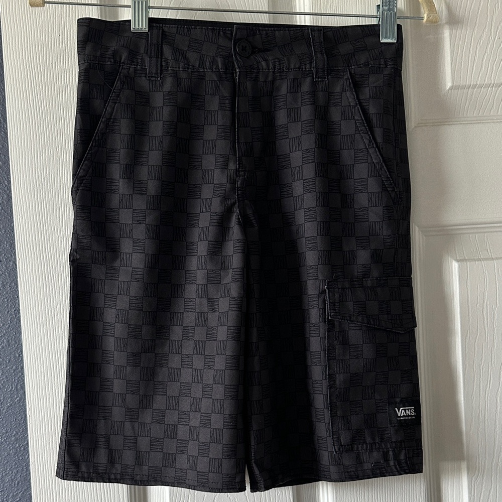 Vans Black Checkered Kids Shorts